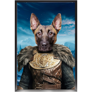 NIGHT'S BLOTCH 3 - Game of Thrones & House Of Dragons Inspired Custom Pet Portrait Framed Satin Paper Print