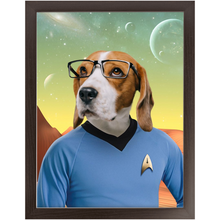 Load image into Gallery viewer, Mister Spook - Star Trek Inspired Custom Pet Portrait Framed Satin Paper Print