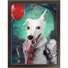 Load image into Gallery viewer, Manypies - Halloween, IT &amp; Clown Inspired Custom Pet Portrait Framed Satin Paper Print