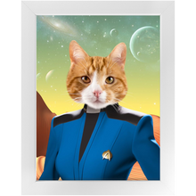 Load image into Gallery viewer, DOCTOR BONE CRUSHER - Star Trek Inspired Custom Pet Portrait Framed Satin Paper Print