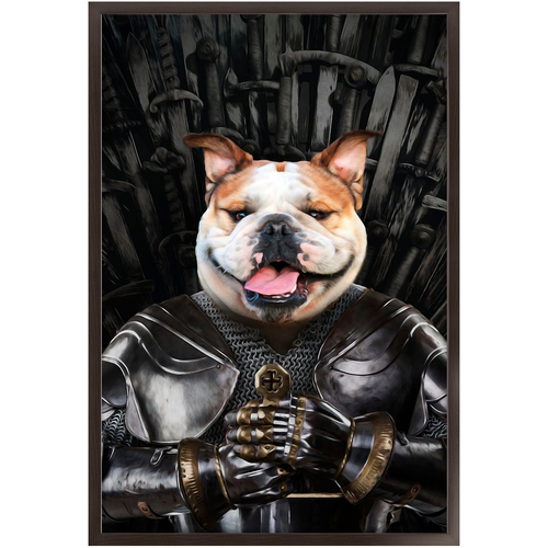 Sir Lixalot - Game Of Thrones Inspired Custom Pet Portrait Framed Satin Paper Print