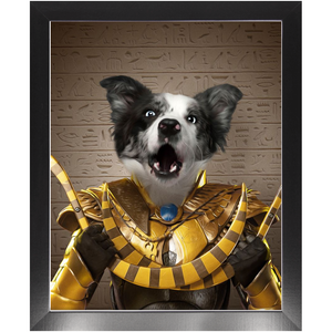 Tootencharmin - Pharaohs of Egypt Inspired Custom Pet Portrait Framed Satin Paper Print