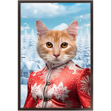 Load image into Gallery viewer, CHRISTMAS CRACKER 9 - Christmas Inspired Custom Pet Portrait Framed Satin Paper Print