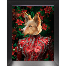Load image into Gallery viewer, CHRISTMAS CRACKER 8 - Christmas Inspired Custom Pet Portrait Framed Satin Paper Print