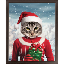 Load image into Gallery viewer, CHRISTMAS CRACKER 11 - Christmas Inspired Custom Pet Portrait Framed Satin Paper Print