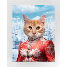 Load image into Gallery viewer, CHRISTMAS CRACKER 9 - Christmas Inspired Custom Pet Portrait Framed Satin Paper Print