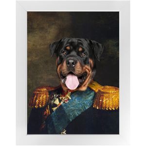 LORD E. LORDY - Renaissance Inspired Custom Pet Portrait Framed Satin Paper Print
