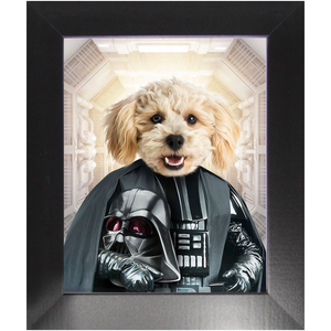 Bath Evader - Darth Vader & Star Wars Inspired Custom Pet Portrait Framed Satin Paper Print