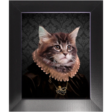 Load image into Gallery viewer, Black Radder - Renaissance Inspired Custom Pet Portrait Framed Satin Paper Print