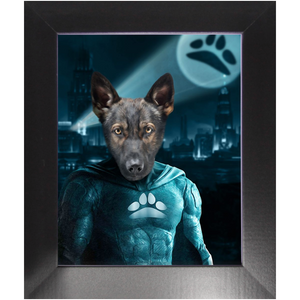 THE DARK BITE - Custom Pet Portrait Framed Satin Paper Print