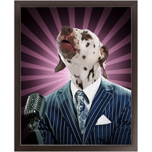 Load image into Gallery viewer, To The Moon - Frank Sinatra &amp; Singer Inspired Custom Pet Portrait Framed Satin Paper Print