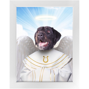 Harping On - Heavenly Angels Inspired Custom Pet Portrait Framed Satin Paper Print