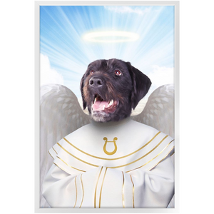 Harping On - Heavenly Angels Inspired Custom Pet Portrait Framed Satin Paper Print