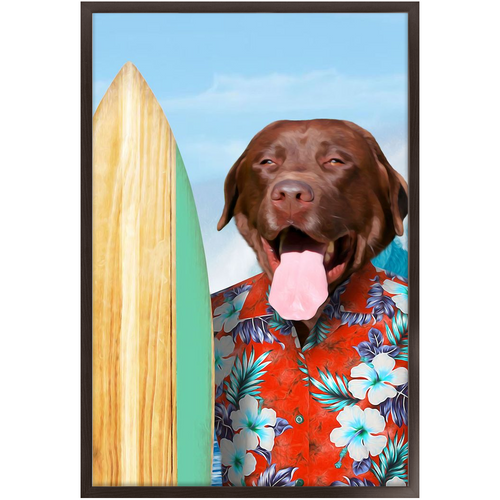 GNARLY - Custom Pet Portrait Framed Satin Paper Print
