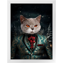 Load image into Gallery viewer, CHRISTMAS CRACKER 7 - Christmas Inspired Custom Pet Portrait Framed Satin Paper Print