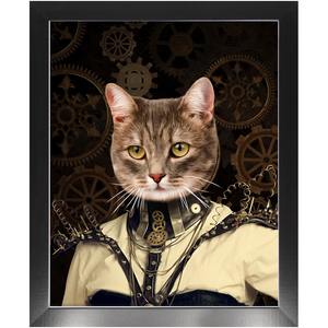 Springtrap - Steampunk, Victorian Era Inspired Custom Pet Portrait Framed Satin Paper Print