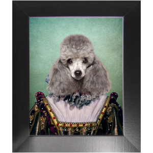 Double Duchess - Royalty & Renaissance Inspired Custom Pet Portrait Framed Satin Paper Print