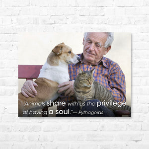 Pet Quote Canvas Wrap - “Animals share with us...