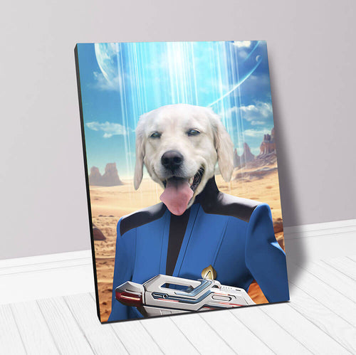 BONE CRUSHER - BEAMING DOWN - Star Trek Inspired Custom Pet Portrait Canvas