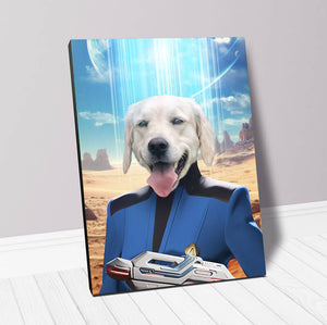 BONE CRUSHER - BEAMING DOWN - Star Trek Inspired Custom Pet Portrait Canvas