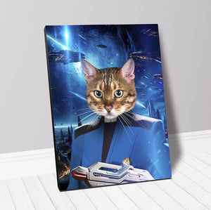 BONE CRUSHER IN SPACE - Star Trek Inspired Custom Pet Portrait Canvas