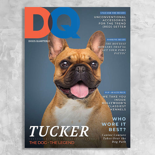 DQ - Personalised Dog Magazine Cover Canvas Print