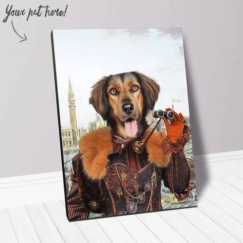 Gondola With The Wind - Renaissance Inspired Custom Pet Portrait Canvas
