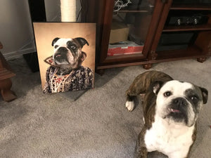 Countess Crows - Renaissance Inspired Custom Pet Portrait Canvas