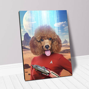 OH HOORAY - BEAMING DOWN - Star Trek Inspired Custom Pet Portrait Canvas