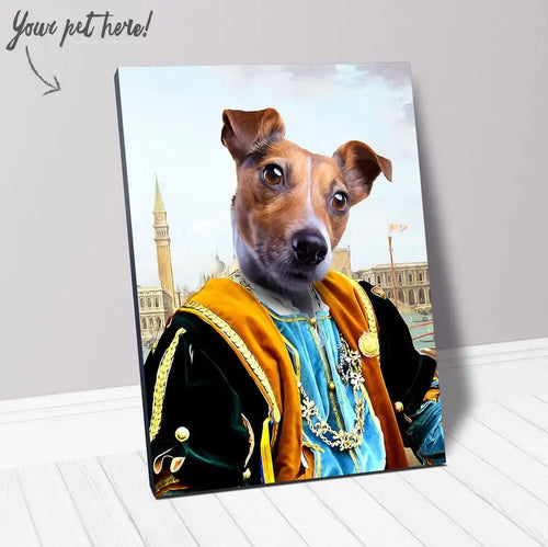 The Venice Menace - Royalty & Renaissance Inspired Custom Pet Portrait Canvas