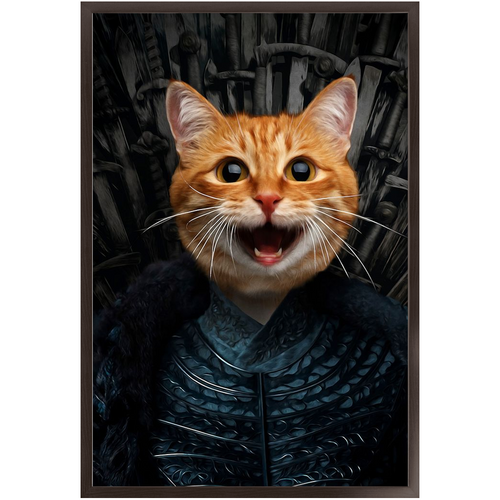 Winters Tail - Game of Thrones Inspired Custom Pet Portrait Framed Satin Paper Print