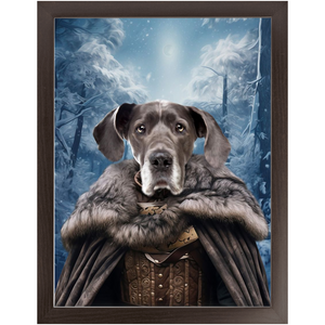 NIGHT'S BLOTCH 1 - Game of Thrones & House Of Dragons Inspired Custom Pet Portrait Framed Satin Paper Print