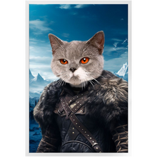 Load image into Gallery viewer, NIGHT&#39;S BLOTCH 2 - Game of Thrones &amp; House Of Dragons Inspired Custom Pet Portrait Framed Satin Paper Print