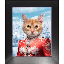Load image into Gallery viewer, CHRISTMAS CRACKER 9 - Christmas Inspired Custom Pet Portrait Framed Satin Paper Print