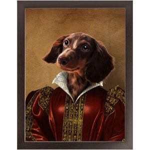 Queen Tisenshal - Royalty & Renaissance Inspired Custom Pet Portrait Framed Satin Paper Print