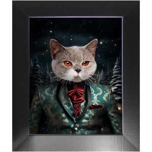 CHRISTMAS CRACKER 7 - Christmas Inspired Custom Pet Portrait Framed Satin Paper Print