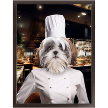 Load image into Gallery viewer, CHEF&#39;S KISS - Chef &amp; Cook Inspired Custom Pet Portrait Framed Satin Paper Print
