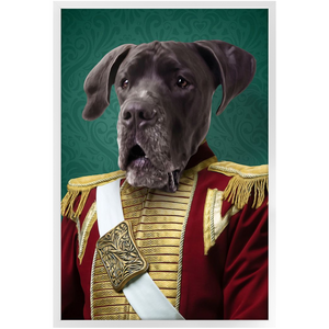Duke of Pork - Royalty & Renaissance Inspired Custom Pet Portrait Framed Satin Paper Print
