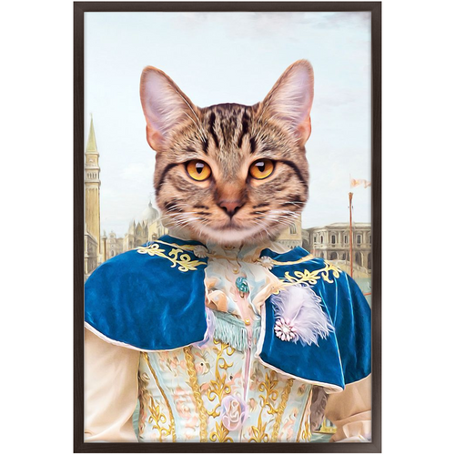 The Furnetian - Royalty & Renaissance Inspired Custom Pet Portrait Framed Satin Paper Print