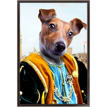 Load image into Gallery viewer, The Venice Menace - Royalty &amp; Renaissance Inspired Custom Pet Portrait Framed Satin Paper Print