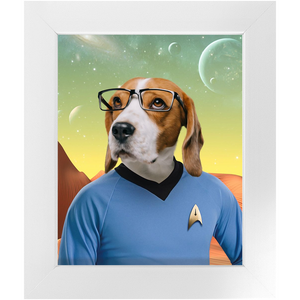 Mister Spook - Star Trek Inspired Custom Pet Portrait Framed Satin Paper Print