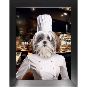 CHEF'S KISS - Chef & Cook Inspired Custom Pet Portrait Framed Satin Paper Print