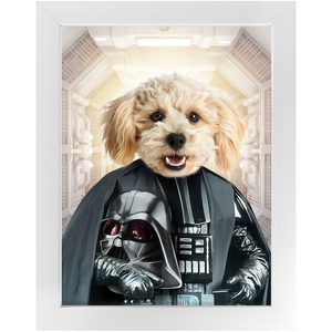Bath Evader - Darth Vader & Star Wars Inspired Custom Pet Portrait Framed Satin Paper Print