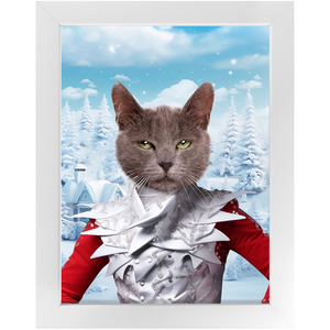 CHRISTMAS CRACKER 10 - Christmas Inspired Custom Pet Portrait Framed Satin Paper Print