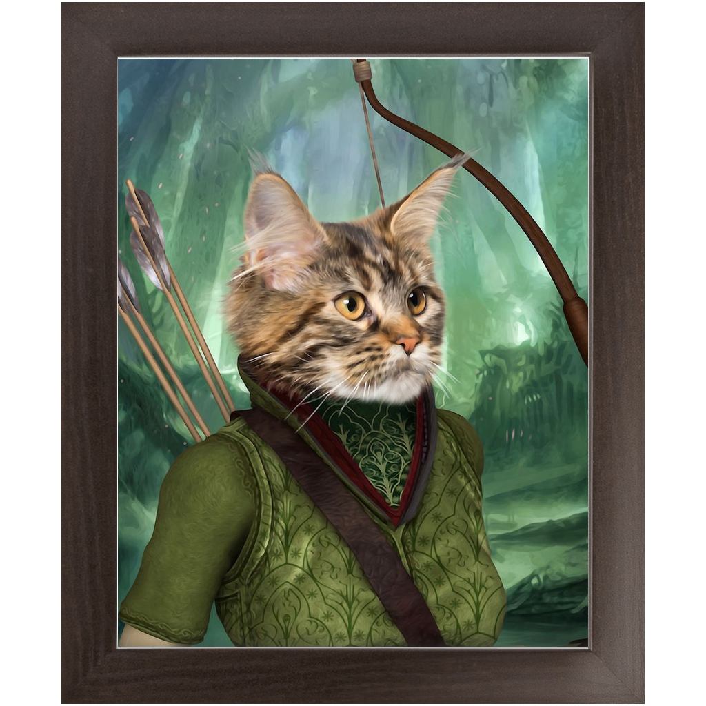 Straight Shooter - Lord of the Rings Inspired Custom Pet Portrait Framed Satin Paper Print