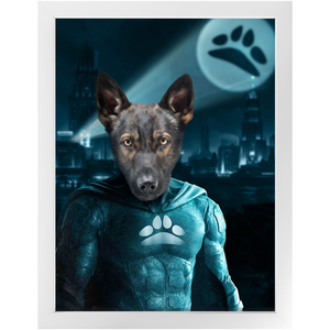 THE DARK BITE - Custom Pet Portrait Framed Satin Paper Print