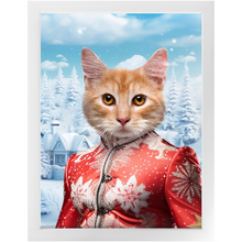 Load image into Gallery viewer, CHRISTMAS CRACKER 9 - Christmas Inspired Custom Pet Portrait Framed Satin Paper Print