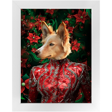 Load image into Gallery viewer, CHRISTMAS CRACKER 8 - Christmas Inspired Custom Pet Portrait Framed Satin Paper Print