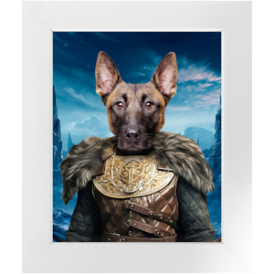 NIGHT'S BLOTCH 3 - Game of Thrones & House Of Dragons Inspired Custom Pet Portrait Framed Satin Paper Print