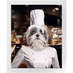 CHEF'S KISS - Chef & Cook Inspired Custom Pet Portrait Framed Satin Paper Print